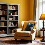 Cozy Living Room**

"A bright and inviting living room with warm, yellow walls, a comfortable vintage armchair, and a soft, patterned rug. Sunlight streams in through a large window adorned with sheer curtains. Various houseplants are scattered throughout the room, adding a touch of nature. A bookshelf filled with well-loved books sits against one wall, next to a framed photograph. A small table lamp with a warm-toned lampshade provides soft, ambient light. Fully clothed person reading comfortably in the armchair. safe for work, appropriate content, perfect anatomy, natural proportions, professional, modest, family-friendly."

**